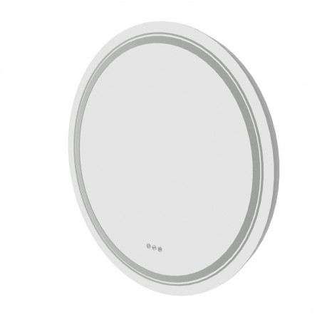 Lustro łazienkowe z podświetleniem LED Dover 80cm srebrne rama Halmar