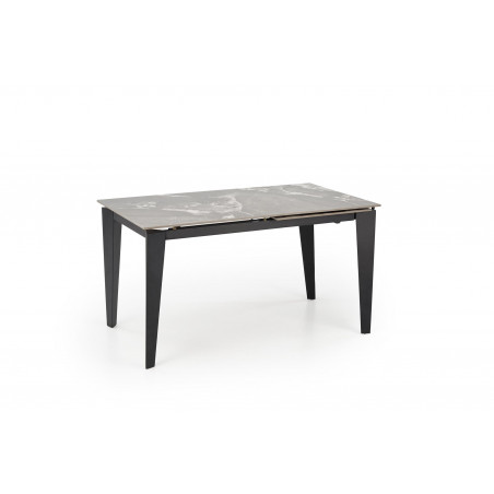 Stół rozkładany nowoczesny Felix 141-201x81cm popielaty marmur / czarny Halmar