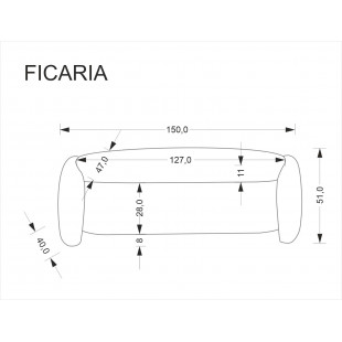 Ławka tapicerowana z funkcją pojemnika Ficaria 150x47cm kremowa Halmar