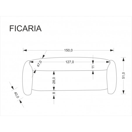Ławka tapicerowana z funkcją pojemnika Ficaria 150x47cm kremowa Halmar