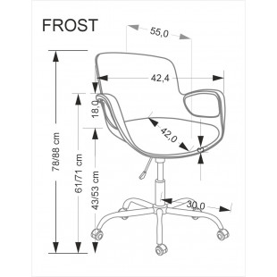 Krzesło do biurka młodzieżowe Frost białe Halmar