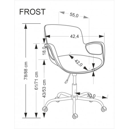 Krzesło do biurka młodzieżowe Frost czarne Halmar