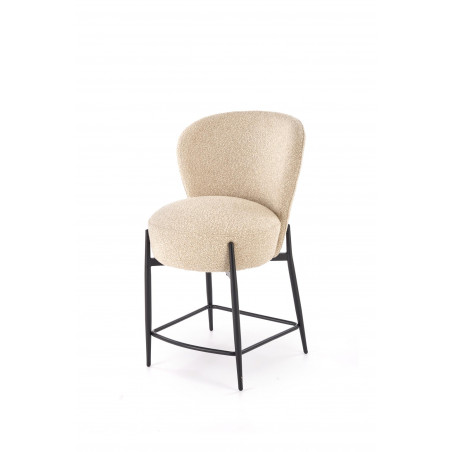 Krzesło barowe tapicerowane H126 65cm beżowe Halmar