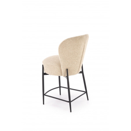 Krzesło barowe tapicerowane H126 65cm beżowe Halmar