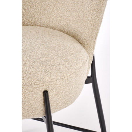Krzesło barowe tapicerowane H126 65cm beżowe Halmar