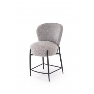 Krzesło barowe tapicerowane H126 65cm popiel Halmar