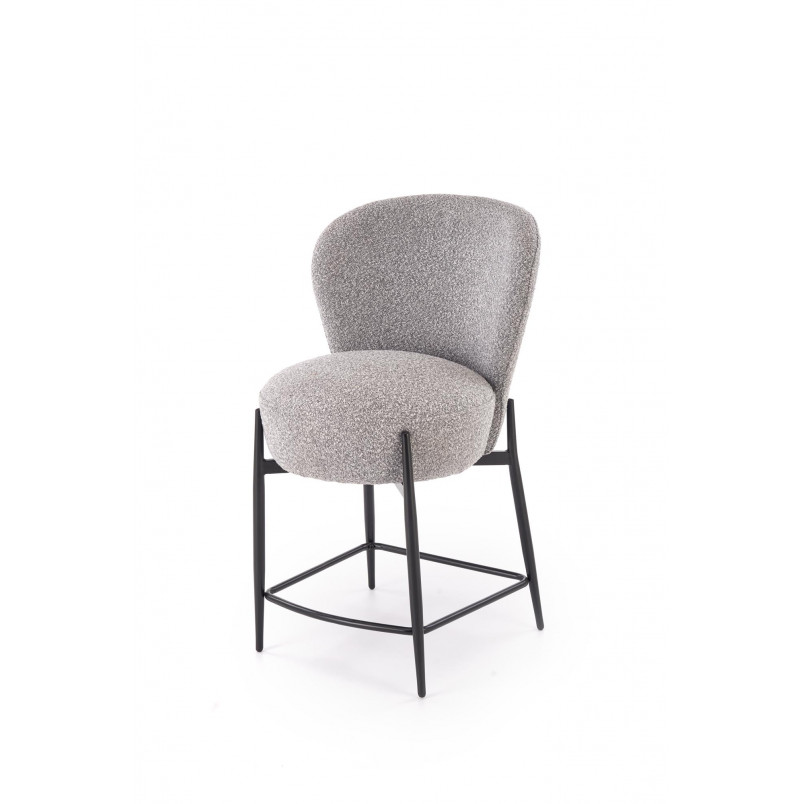 Krzesło barowe tapicerowane H126 65cm popiel Halmar