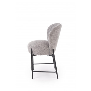 Krzesło barowe tapicerowane H126 65cm popiel Halmar