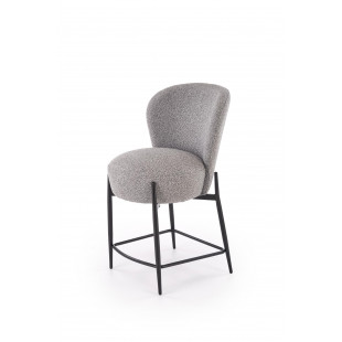 Krzesło barowe tapicerowane H126 65cm popiel Halmar