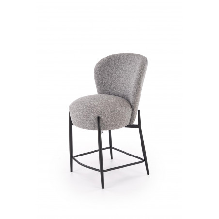 Krzesło barowe tapicerowane H126 65cm popiel Halmar