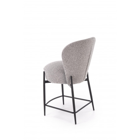 Krzesło barowe tapicerowane H126 65cm popiel Halmar