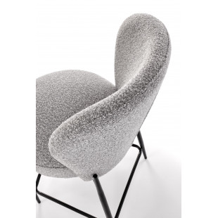 Krzesło barowe tapicerowane H126 65cm popiel Halmar