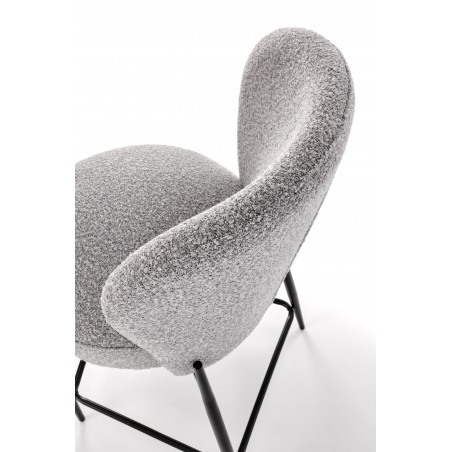 Krzesło barowe tapicerowane H126 65cm popiel Halmar
