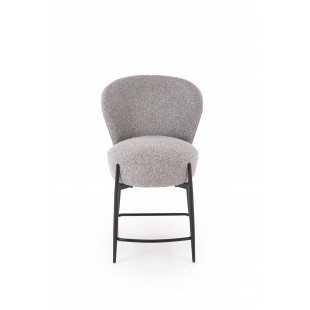 Krzesło barowe tapicerowane H126 65cm popiel Halmar