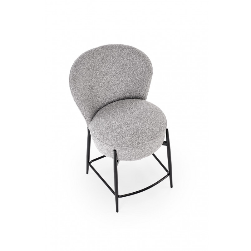 Krzesło barowe tapicerowane H126 65cm popiel Halmar