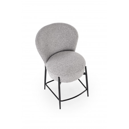 Krzesło barowe tapicerowane H126 65cm popiel Halmar