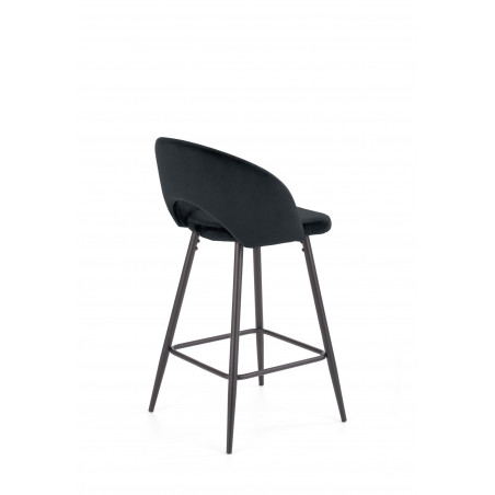 Krzesło barowe tapicerowane H-96 65cm czarne Halmar