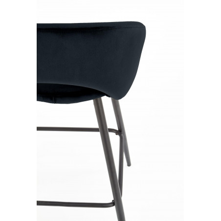 Krzesło barowe tapicerowane H-96 65cm czarne Halmar