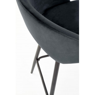 Krzesło barowe tapicerowane H-96 65cm czarne Halmar