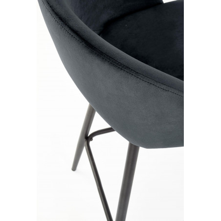 Krzesło barowe tapicerowane H-96 65cm czarne Halmar