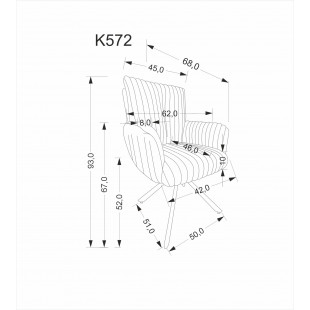 Krzesło obrotowe do jadalni K572 kremowe Halmar