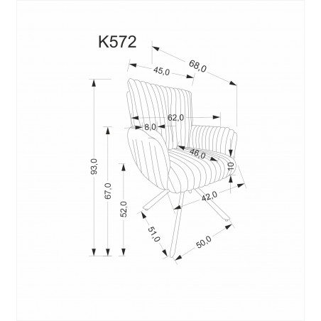 Krzesło obrotowe do jadalni K572 kremowe Halmar