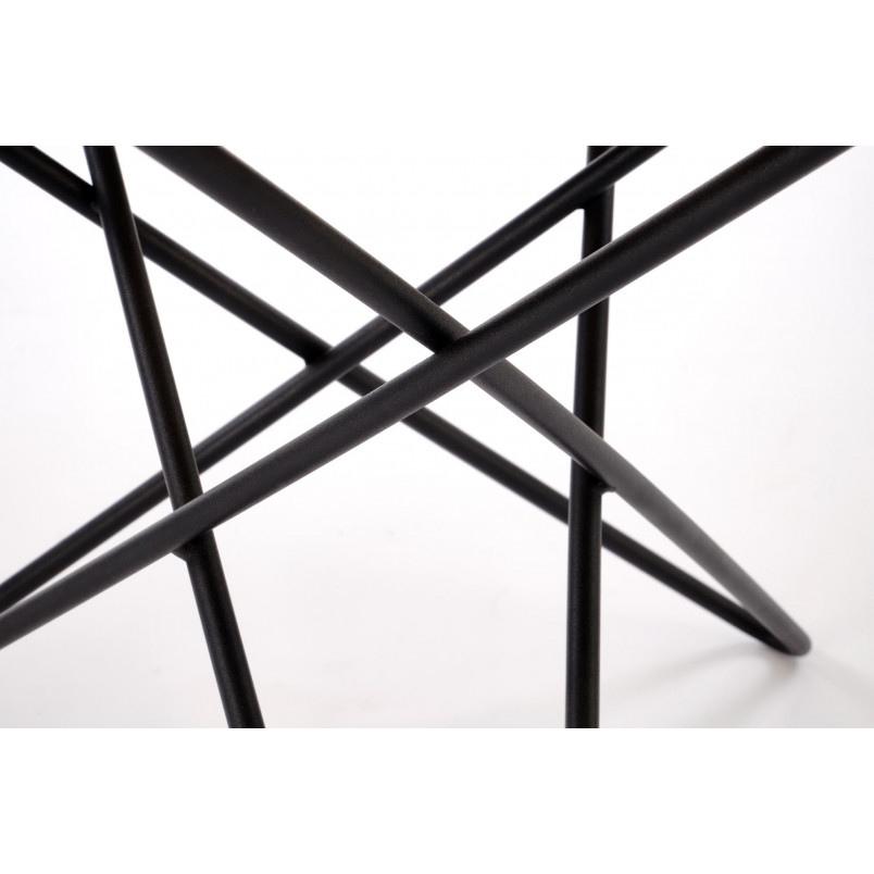 Stolik okrągły Leila 60cm naturalny / czarny Halmar