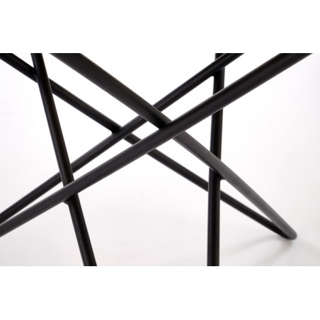 Stolik okrągły Leila 60cm naturalny / czarny Halmar