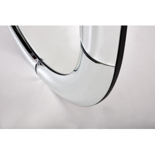Lustro okrągłe glamour Moon 80cm srebrna rama Halmar