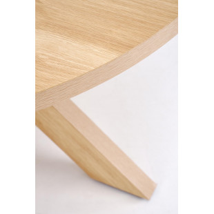 Stół okrągły 4-osobowy Morus 120cm odcienie drewna naturalnego Halmar