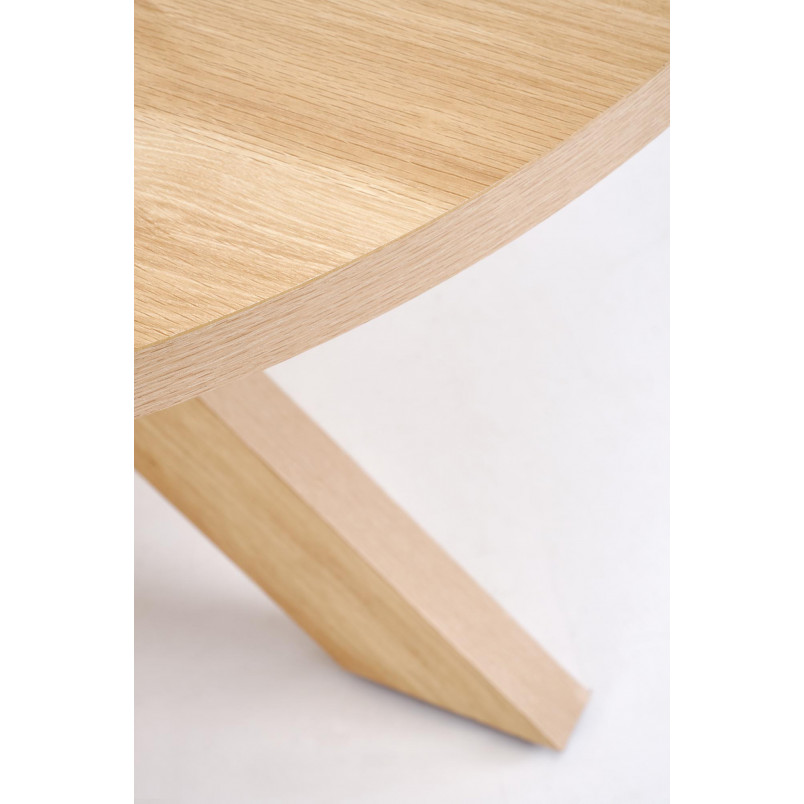 Stół okrągły 4-osobowy Morus 120cm odcienie drewna naturalnego Halmar