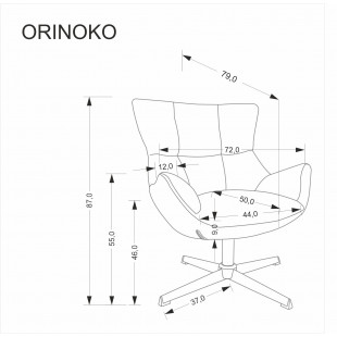 Fotel pikowany obrotowy Orinoko beżowy Halmar