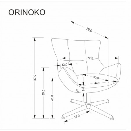Fotel pikowany obrotowy Orinoko beżowy Halmar