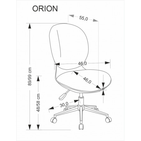 Fotel do biurka dla chłopca Orion czarny / popiel Halmar