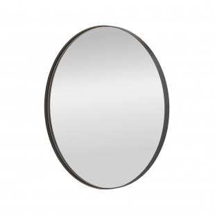 Lustro ścienne okrągłe Patina 70cm czarna rama Halmar