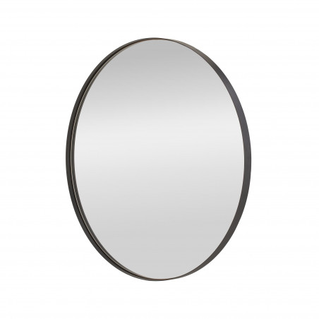 Lustro ścienne okrągłe Patina 70cm czarna rama Halmar