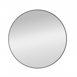 Lustro ścienne okrągłe Patina 70cm czarna rama Halmar