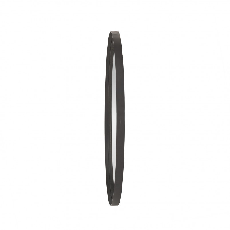Lustro ścienne okrągłe Patina 70cm czarna rama Halmar