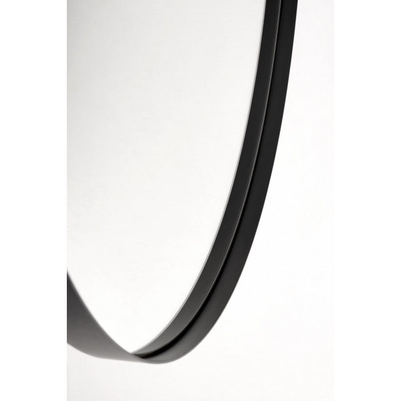 Lustro ścienne okrągłe Patina 70cm czarna rama Halmar