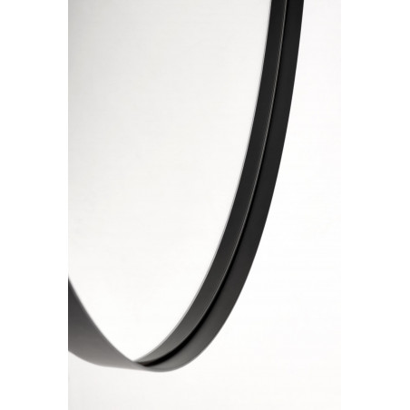 Lustro ścienne okrągłe Patina 70cm czarna rama Halmar