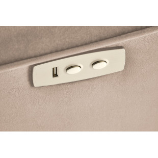 Fotel rozkładany z masażem i usb Semir II Velvet beżowy Halmar