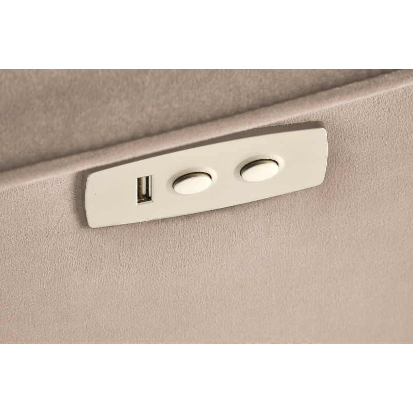 Fotel rozkładany z masażem i usb Semir II Velvet beżowy Halmar