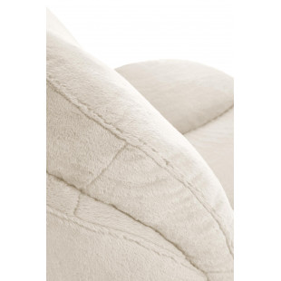Fotel tapicerowany obrotowy Shell kremowy Halmar