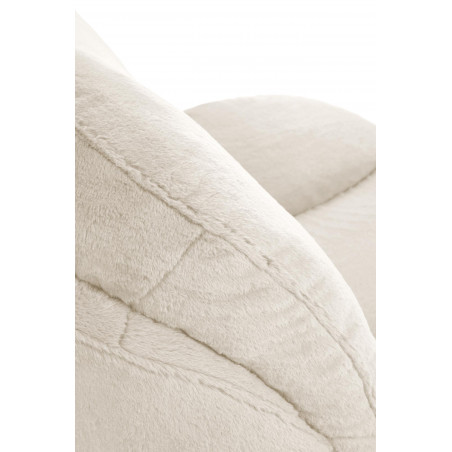 Fotel tapicerowany obrotowy Shell kremowy Halmar
