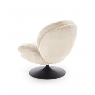 Fotel tapicerowany obrotowy Shell kremowy Halmar
