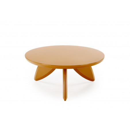 Stolik okrągły modern Soraya 80cm musztardowy Halmar