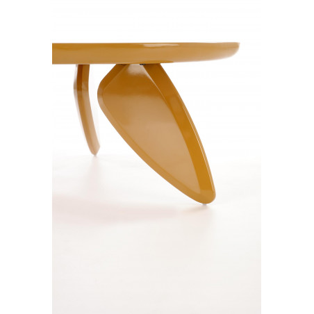 Stolik okrągły modern Soraya 80cm musztardowy Halmar