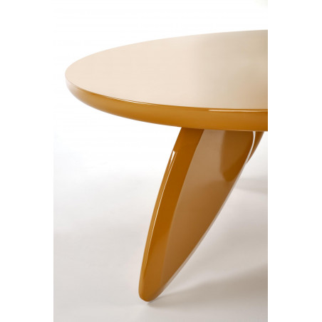 Stolik okrągły modern Soraya 80cm musztardowy Halmar