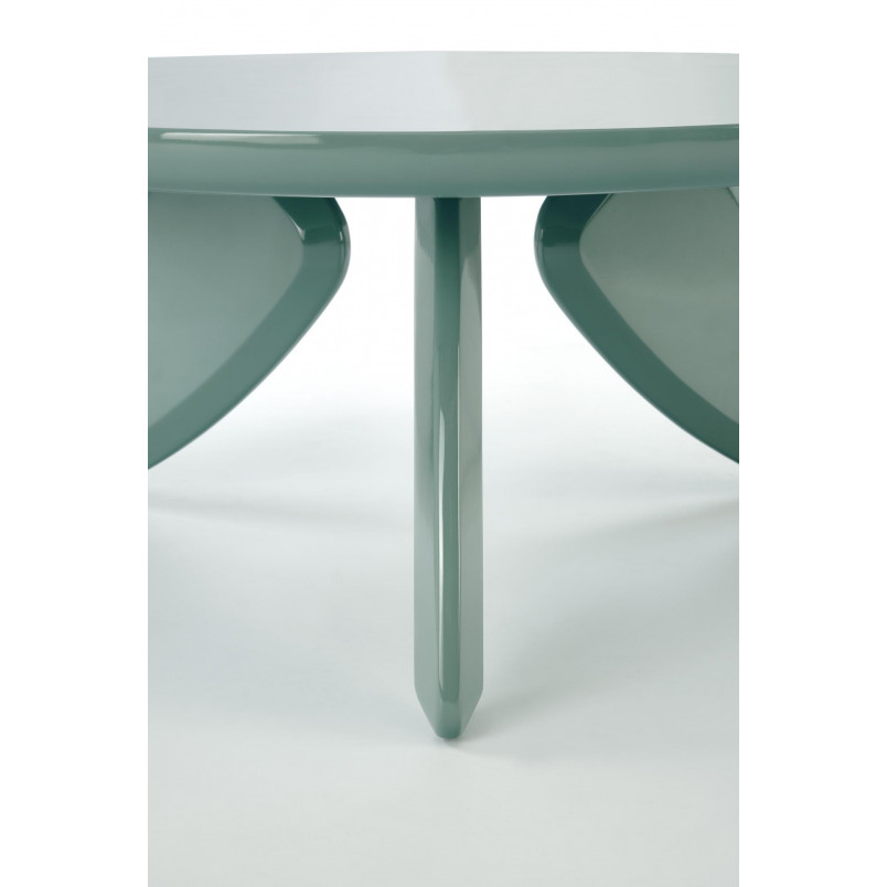 Stolik okrągły modern Soraya 80cm jasny niebieski Halmar