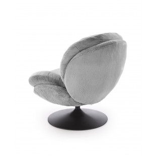 Fotel tapicerowany obrotowy Shell popielaty Halmar
